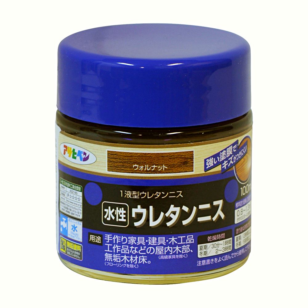 Asahipen Water-Based Urethane Varnish 100ml Walnut