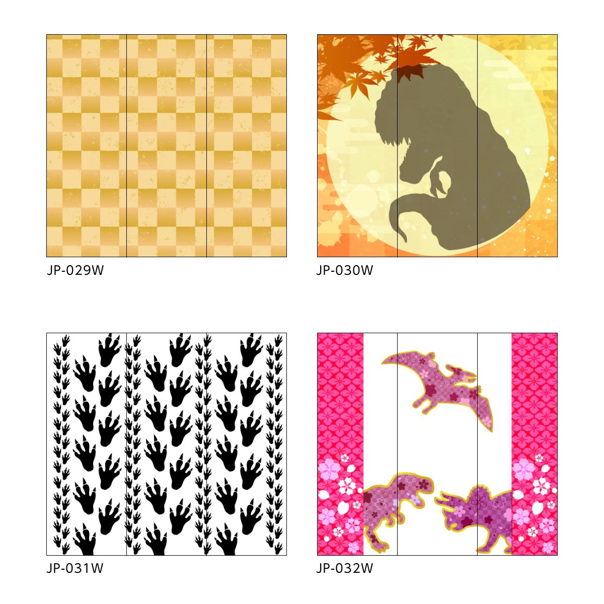 Dinosaur Kingdom Series Purple Leaf Wall Paper 92cm x 262cm 3 pieces JP-030W Dinosaur Ancient Powerful Pattern Japanese Room Western Room Western Style Modern Interior