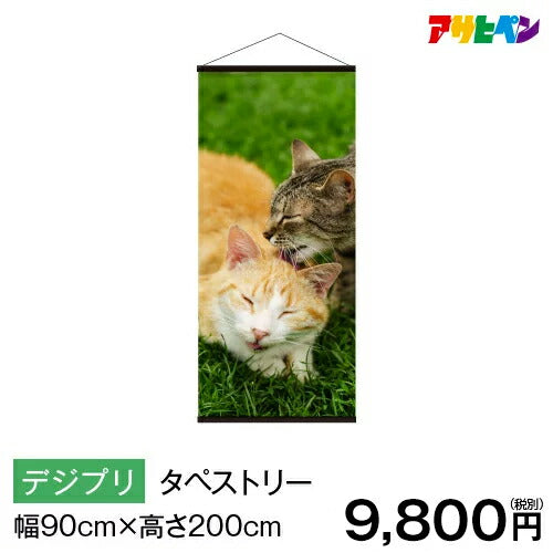 タペストリー オーダーメイド オンデマ ・タペストリー(幅90cm×高さ200cm)アサヒペン公式 オリジナル 記念日 プレゼント