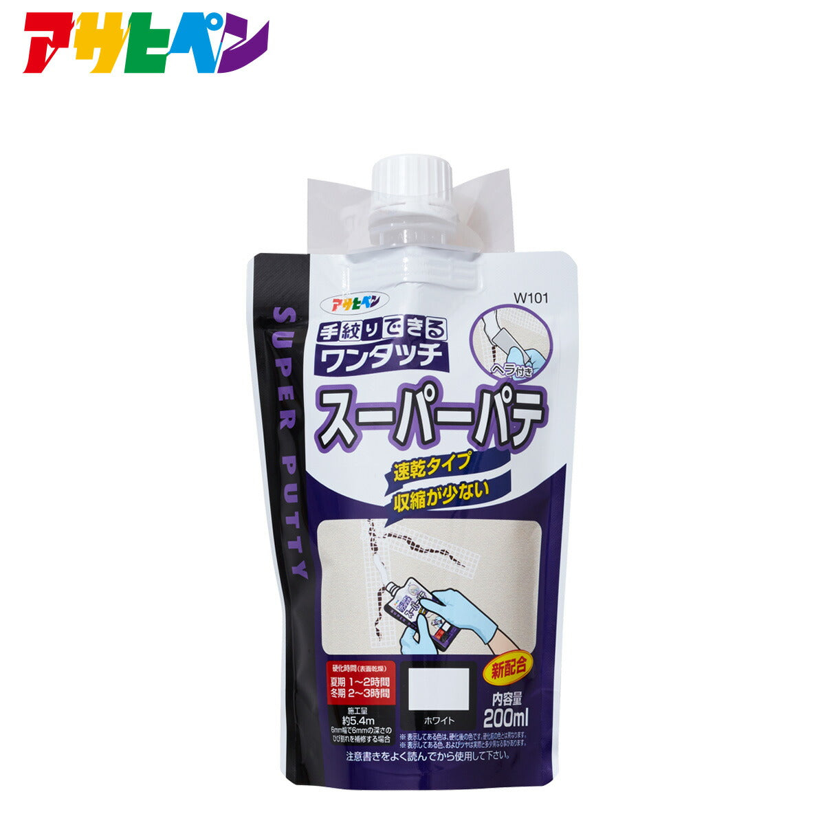 ワンタッチ スーパーパテ 200ml アサヒペン