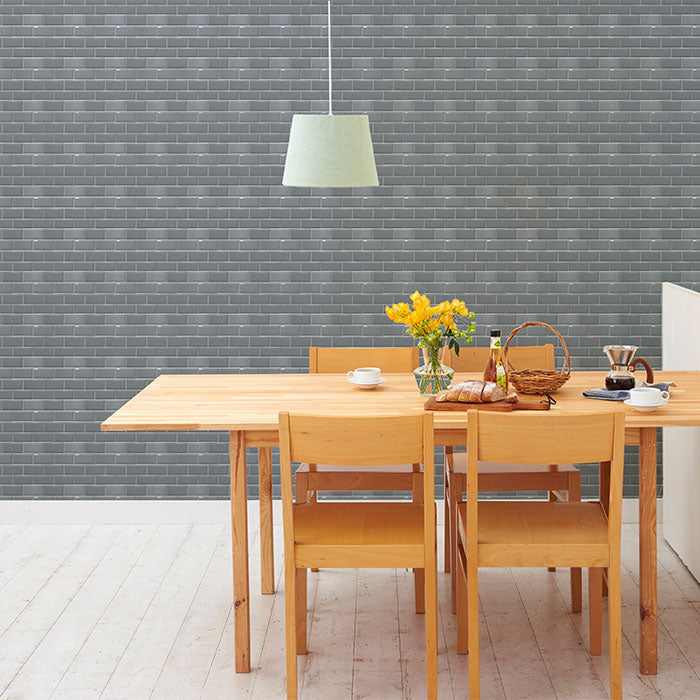 壁紙 シール のり付き ハガセルーノ 65cm×90cm グレータイル 補修 クロス はがせる壁紙 リメイクシート 張り替え DIY おしゃれ 粘着シート HR-029 アサヒペン