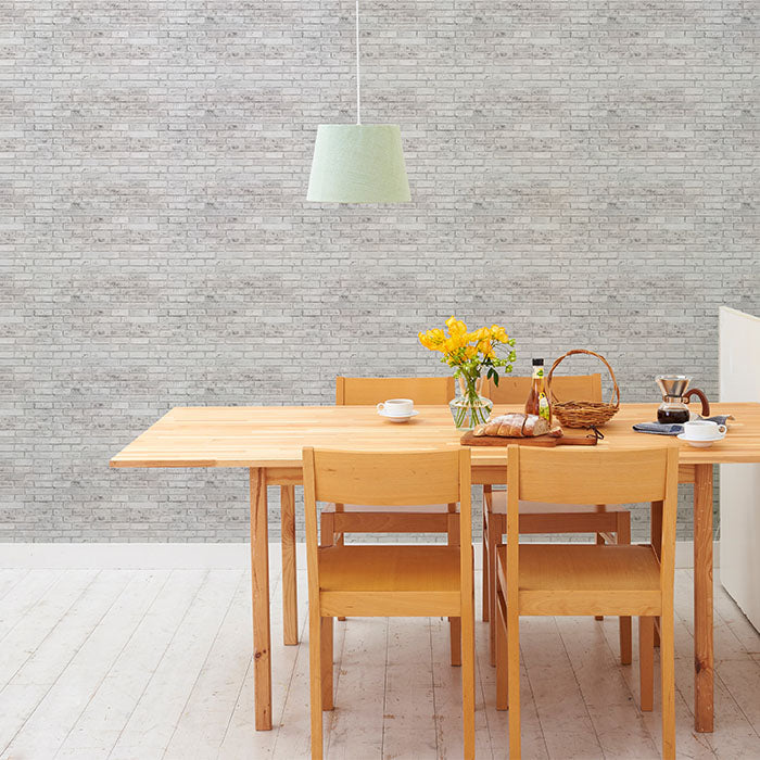 壁紙 シール のり付き ハガセルーノ 65cm×2.7m ホワイトレンガ 補修 クロス はがせる壁紙 リメイクシート 張り替え DIY おしゃれ 粘着シート HRL-025 アサヒペン