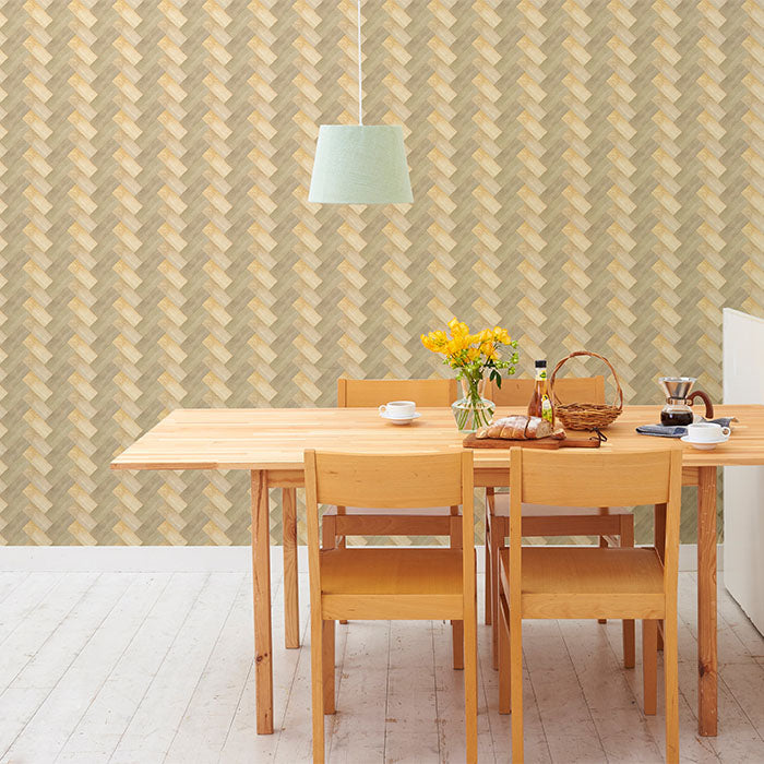 壁紙 シール のり付き ハガセルーノ 65cm×2.7m ライトヘリンボーン 補修 クロス はがせる壁紙 リメイクシート 張り替え DIY おしゃれ 粘着シート HRL-027 アサヒペン