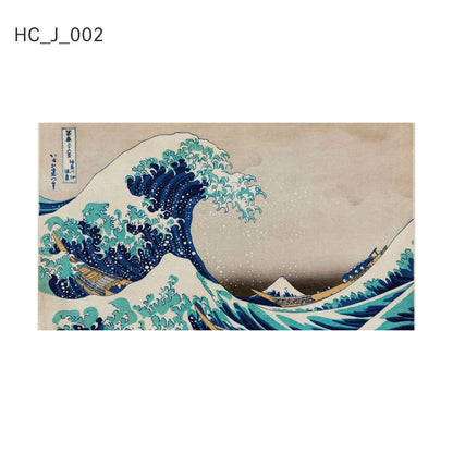 貼ってはがせる壁紙シート アートシリーズ 和の巨匠たち 日本の名画 HC_J_002 葛飾北斎 冨嶽三十六景 神奈川沖浪裏 シールタイプ 幅約120cm×高さ約66cm 1枚入り アサヒペン