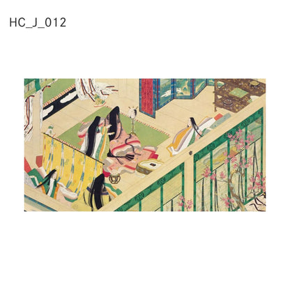 貼ってはがせる壁紙シート アートシリーズ 和の巨匠たち 日本の名画 HC_J_012 松岡映丘 みぐしあげ シールタイプ 幅約120cm×高さ約66cm 1枚入り アサヒペン