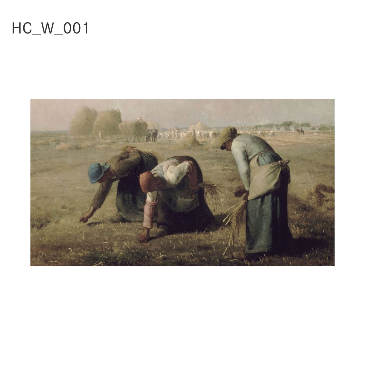 貼ってはがせる壁紙シート アートシリーズ 西洋の巨匠たち 世界の名画 HC_W_001 ミレー 落穂拾い シールタイプ 幅約120cm×高さ約66cm 1枚入り アサヒペン
