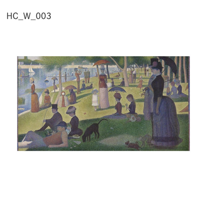 貼ってはがせる壁紙シート アートシリーズ 西洋の巨匠たち 世界の名画 HC_W_003 スーラ グランド・ジャット島の日曜日の午後 シールタイプ 幅約120cm×高さ約66cm 1枚入り アサヒペン