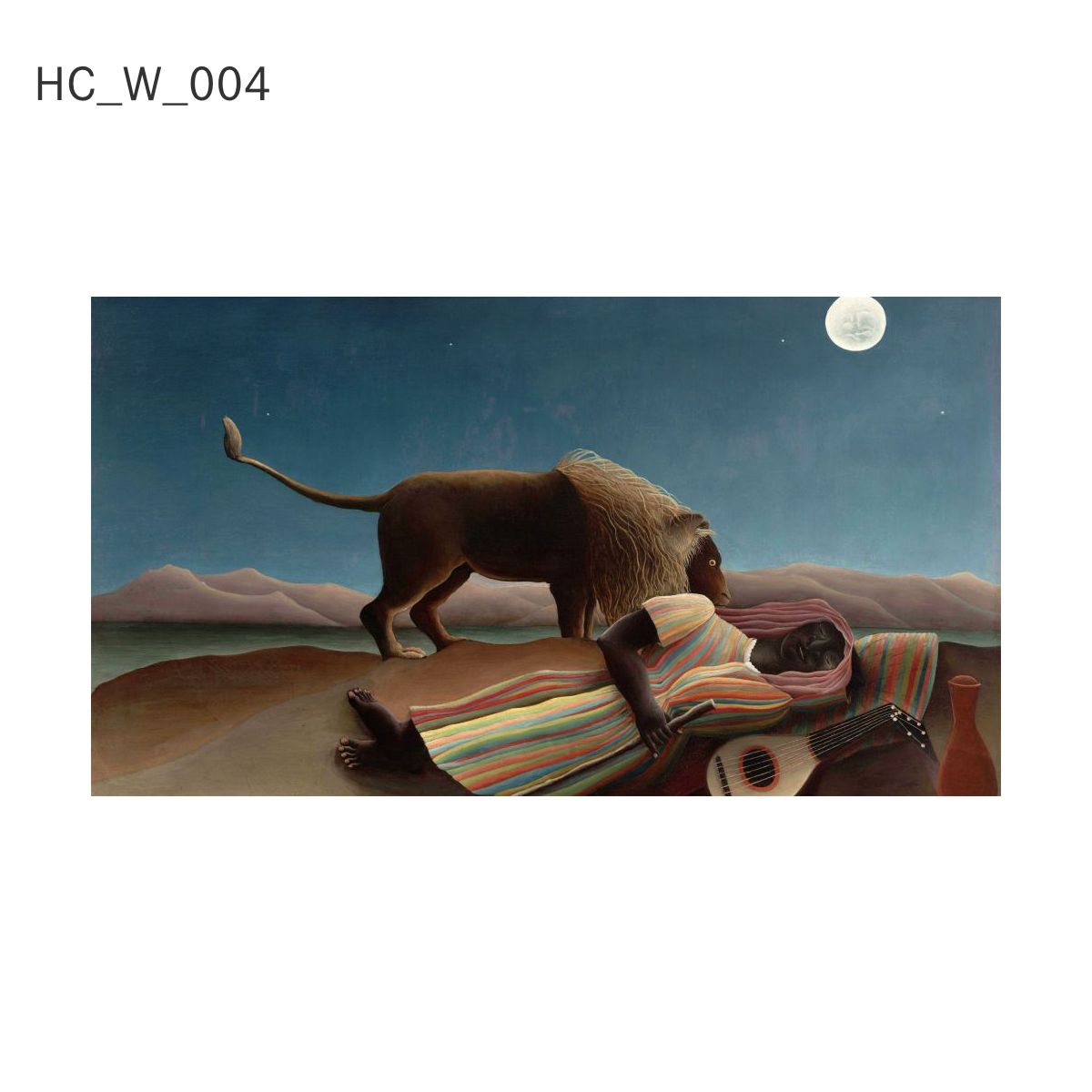 貼ってはがせる壁紙シート アートシリーズ 西洋の巨匠たち 世界の名画 HC_W_004 ルソー 眠るジプシー女 シールタイプ 幅約120cm×高さ約66cm 1枚入り アサヒペン