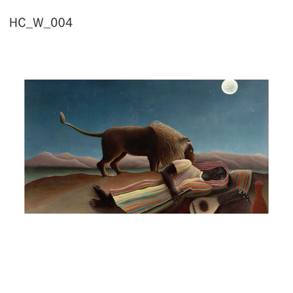 貼ってはがせる壁紙シート アートシリーズ 西洋の巨匠たち 世界の名画 HC_W_004 ルソー 眠るジプシー女 シールタイプ 幅約120cm×高さ約66cm 1枚入り アサヒペン