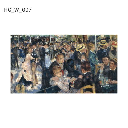 貼ってはがせる壁紙シート アートシリーズ 西洋の巨匠たち 世界の名画 HC_W_007 ルノワール ムーラン・ド・ラ・ギャレットの舞踏会 シールタイプ 幅約120cm×高さ約66cm 1枚入り アサヒペン