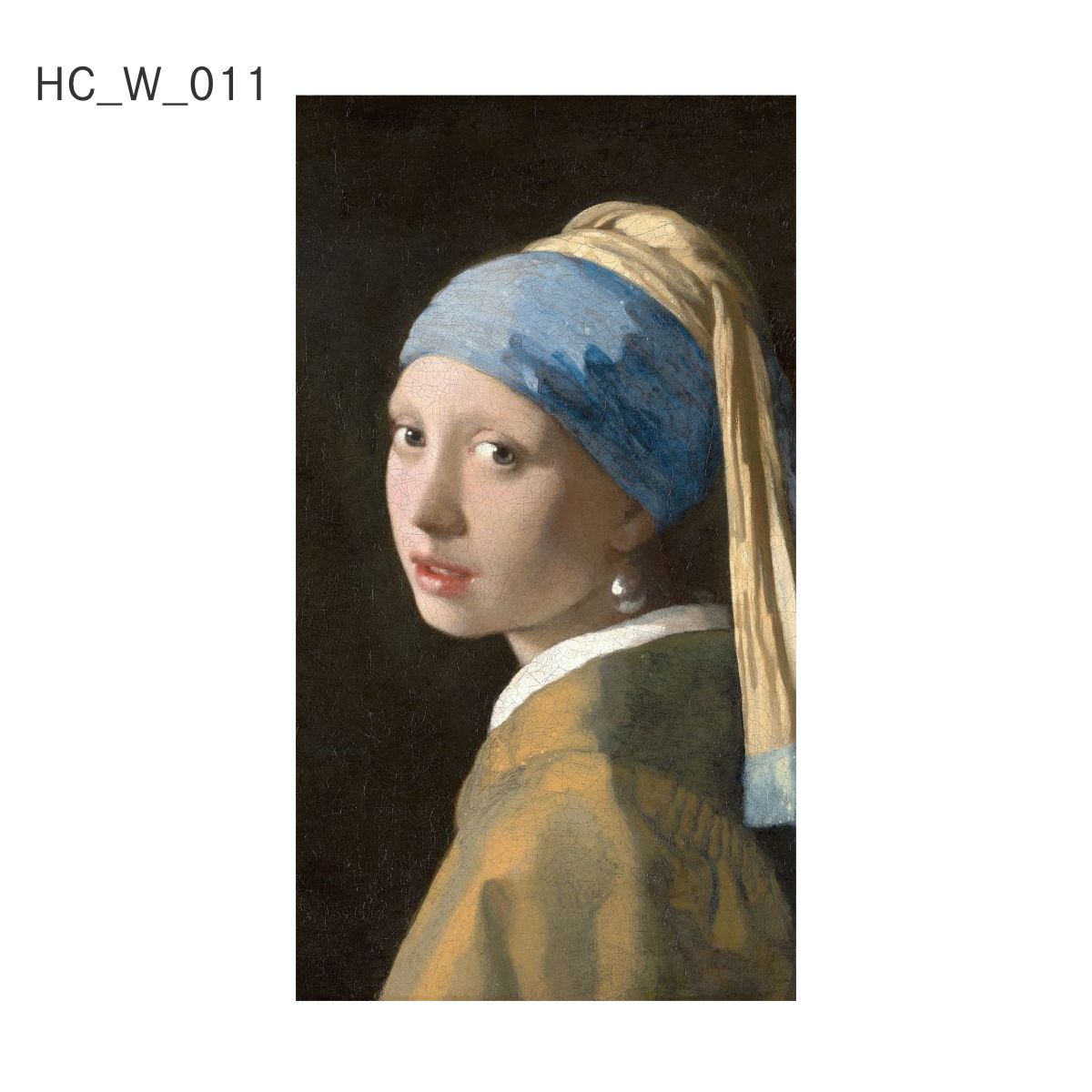 貼ってはがせる壁紙シート アートシリーズ 西洋の巨匠たち 世界の名画 HC_W_011 フェルメール 真珠の耳飾りの少女 シールタイプ 幅約66cm×高さ約120cm 1枚入り アサヒペン
