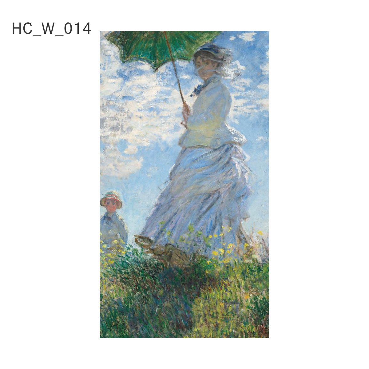 貼ってはがせる壁紙シート アートシリーズ 西洋の巨匠たち 世界の名画 HC_W_014 モネ 散歩、日傘をさす女性 シールタイプ 幅約66cm×高さ約120cm 1枚入り アサヒペン