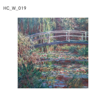 貼ってはがせる壁紙シート アートシリーズ 西洋の巨匠たち 世界の名画 HC_W_019 モネ 睡蓮の池、バラ色のハーモニー シールタイプ 幅約66cm×高さ約66cm 1枚入り アサヒペン