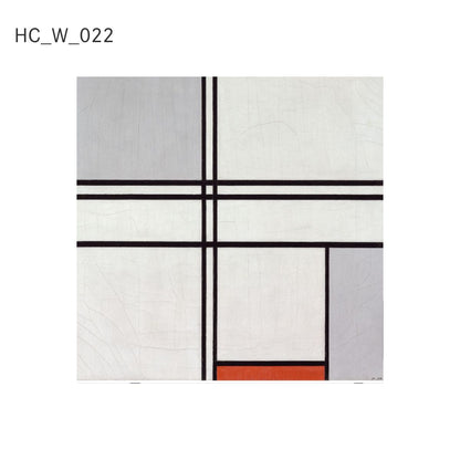 貼ってはがせる壁紙シート アートシリーズ 西洋の巨匠たち 世界の名画 HC_W_022 モンドリアン 赤と灰色のコンポジション シールタイプ 幅約66cm×高さ約66cm 1枚入り アサヒペン