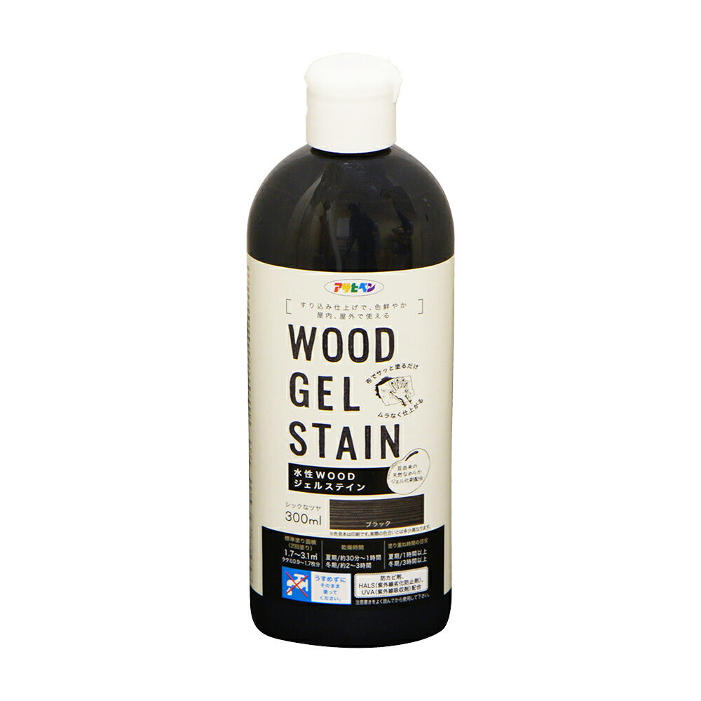 Asahipen Water-Based WOOD Gel Stain 300ml Black