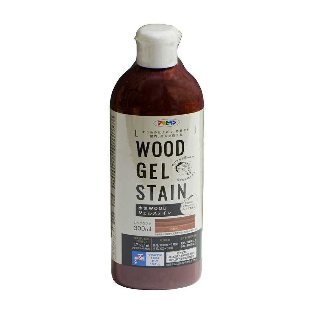 アサヒペン 水性WOODジェルステイン 300ml マホガニー