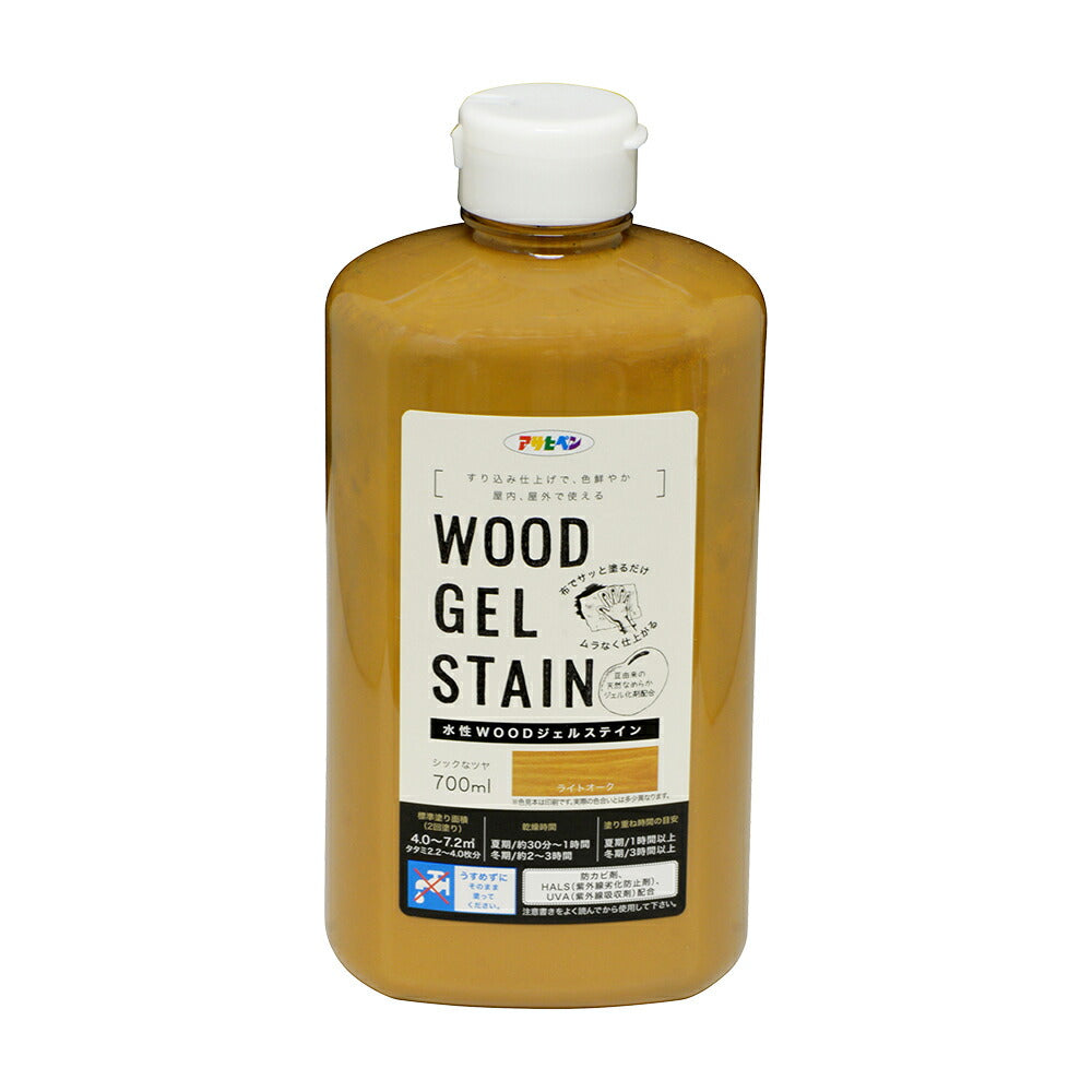 アサヒペン 水性WOODジェルステイン 700ml ライトオーク