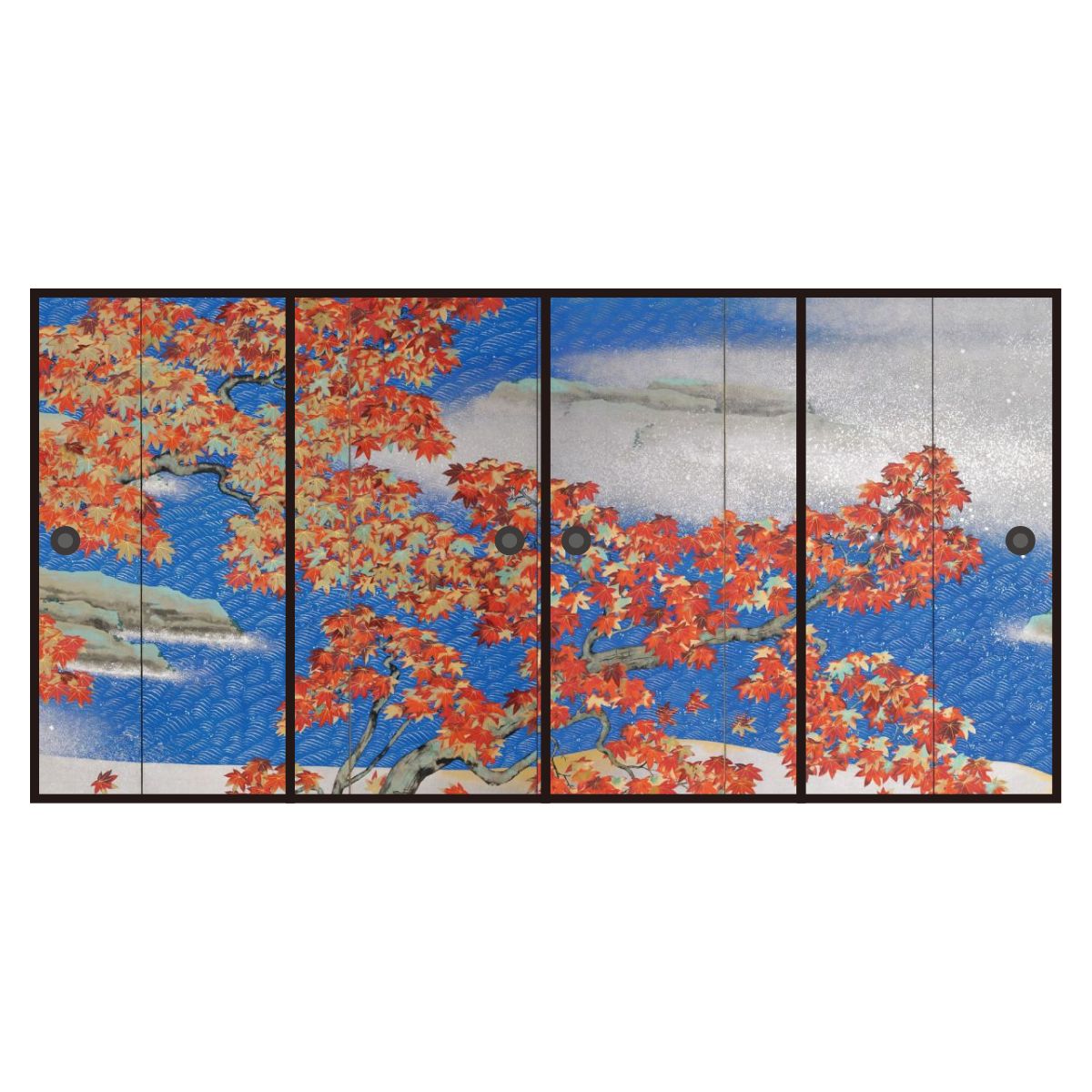 ふすま紙 日本の名画 横山大観・紅葉 TFT_009F 幅91cm×長さ182cm 4枚1組 アサヒペン