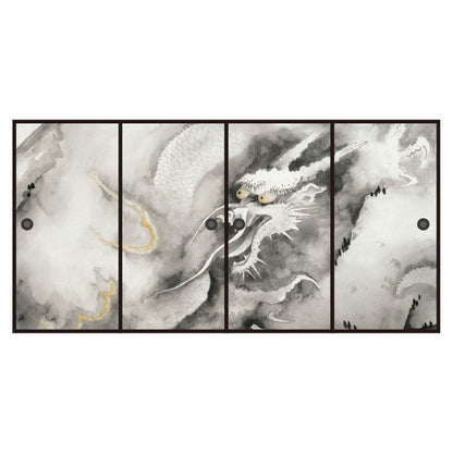Fusuma paper, Japanese masterpiece, Yokoyama Taikan, Dragon's Love Clouds, TFT_010F, width 91cm x length 182cm, set of 4, Asahipen