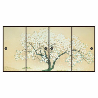 ふすま紙 日本の名画 小林古径 清姫 入相桜 TFT_015F 幅91cm×長さ182cm 4枚1組 アサヒペン