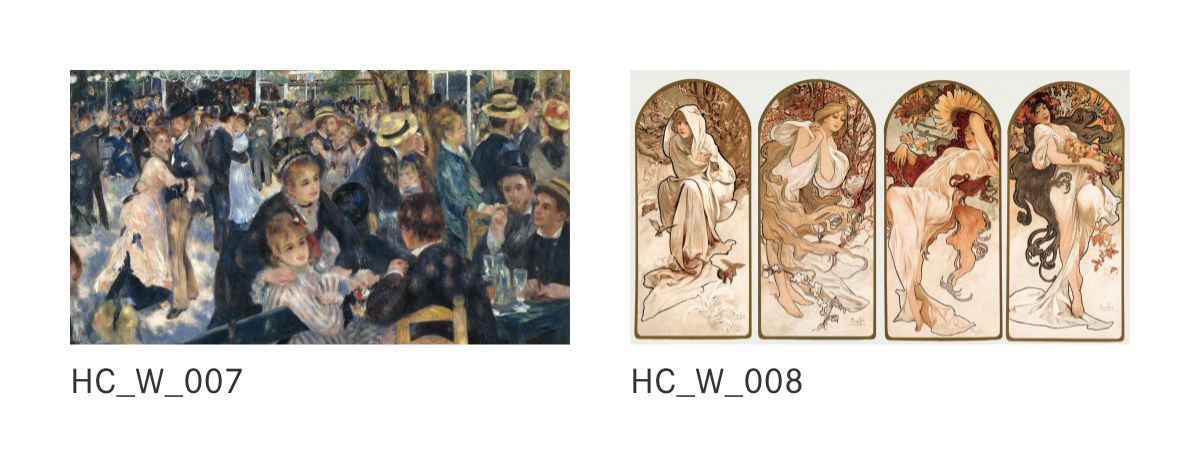 Asahipen Peel-and-Stick Wallpaper Sheet, Art Series, Western Masters, World Masterpieces, HC_W_016, Klimt's "The Kiss," Sticker Type, Approx. 66cm Wide x 66cm High, 1 Sheet