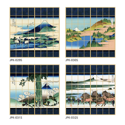 Shoji Paper Japanese Pattern Ukiyoe Katsushika Hokusai Aoyama Enza 2 Sheets 1 Set Glue Type Width 91cm x Length 182cm Shoji Shoji Paper Shoji Modern Asahipen JPK-013S