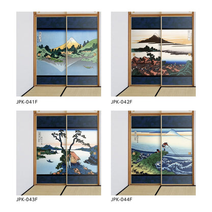 Ukiyo-e Fusuma Paper Katsushika Hokusai Soshu Hakone Lake Figure 2 Sheets 1 Set Water Paste Type Width 91cm x Length 182cm Fusuma Paper Asahipen JPK-030F