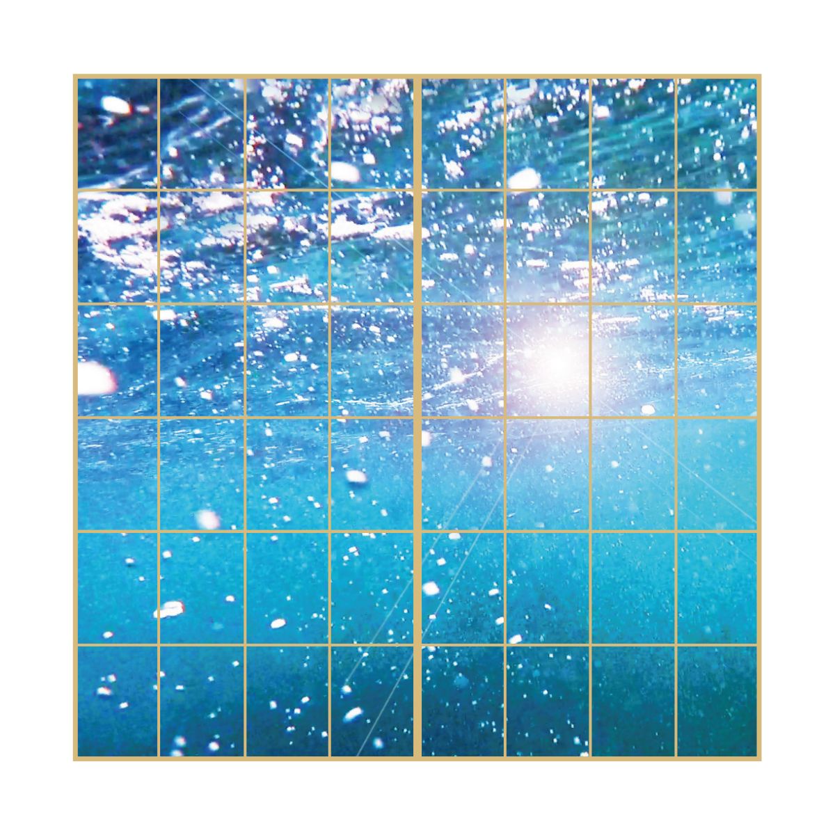 海模様 Wrater bubbles 障子紙 92cm×182cm 2枚入り のり貼りタイプ アサヒペン 自然 海 水平線 波 柄 和室 洋室 洋風 モダン インテリア sea-04S