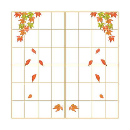 Seasonal Flower Shoji Paper, Cherry Blossoms, Autumn Leaves, Shoji Paper, 92cm x 182cm, 2 sheets, FLW-3S, Glue Type, Asahipen, Nature, Flowers, Seasons, Pattern, Japanese Room, Western Room, Western Style, Modern Interior