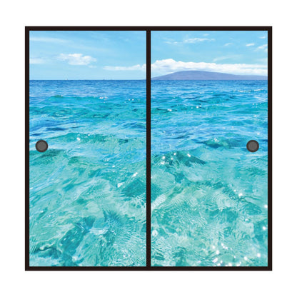 海模様 Ocean blue 襖紙 92cm×182cm 2枚入り 水貼りタイプ アサヒペン 自然 海 水平線 波 柄 和室 洋室 洋風 モダン インテリア sea-02F