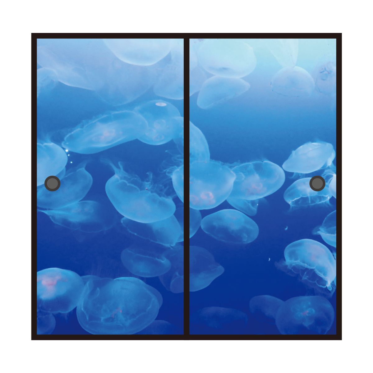 海模様 Jellyfish 襖紙 92cm×182cm 2枚入り 水貼りタイプ アサヒペン 自然 海 水平線 波 柄 和室 洋室 洋風 モダン インテリア sea-06F