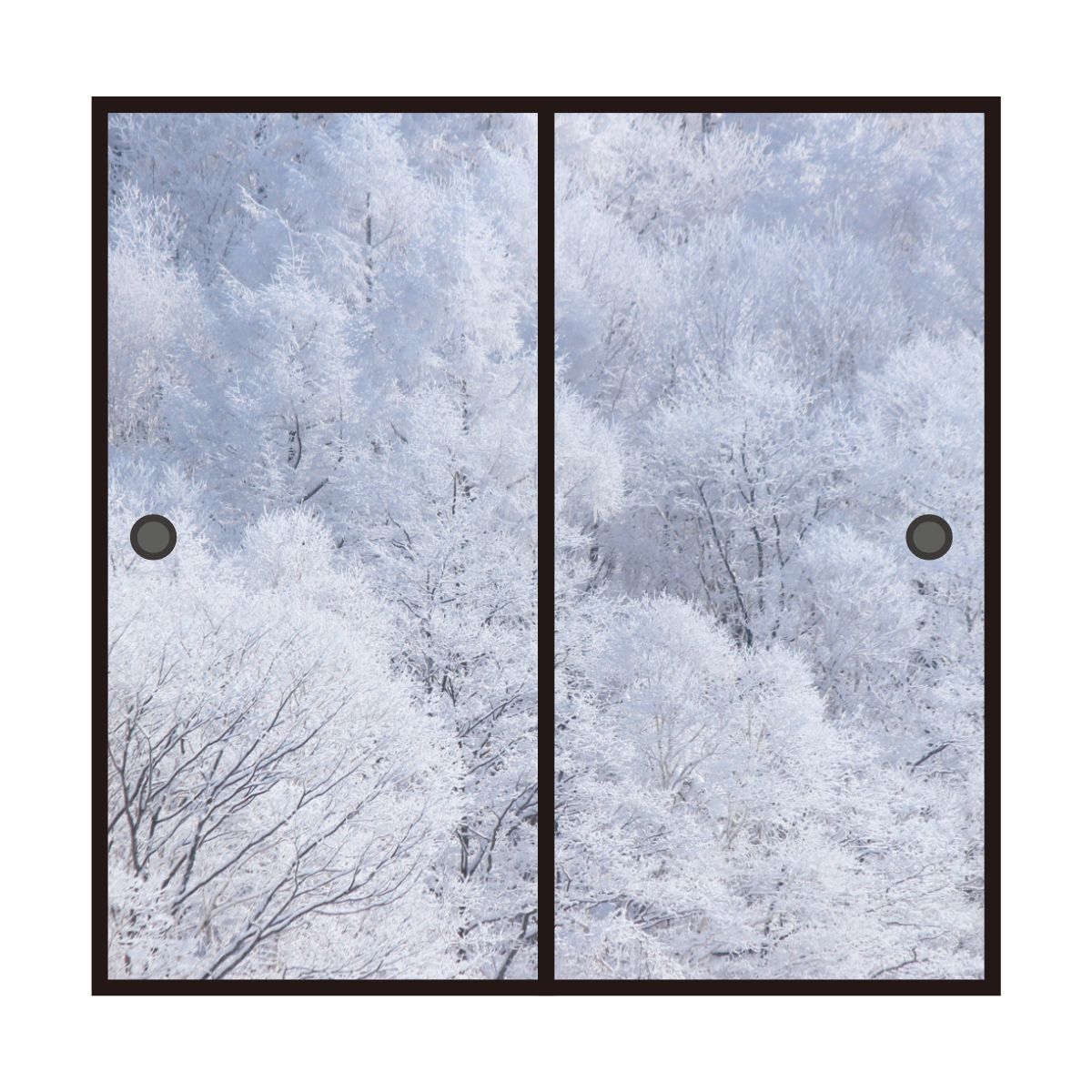 ホワイトアルバム frost covered trees 襖紙 92cm×182cm 2枚入り 水貼りタイプ アサヒペン シンプル デザイン WAM-09F