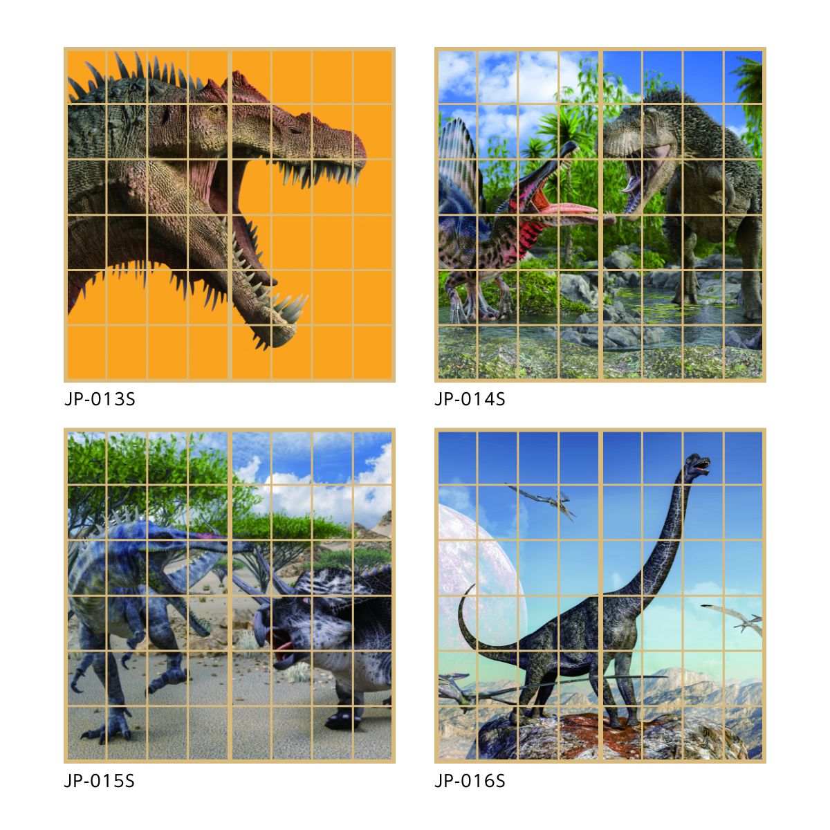 恐竜王国シリーズ 恐竜 水墨画1 障子紙 92cm×184cm 2枚入り JP-025S