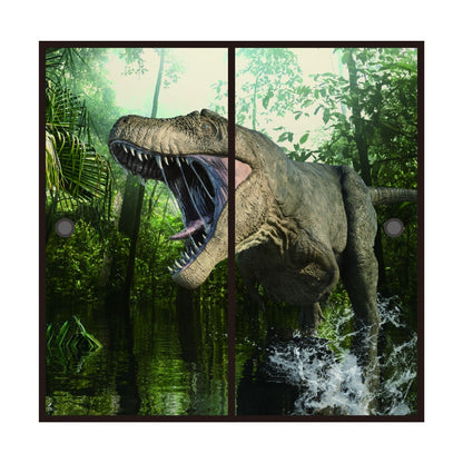 恐竜王国シリーズ T-REX咆哮 ふすま紙 92cm×184cm 2枚入り JP-002F 水貼りタイプ アサヒペン 恐竜 古代 迫力 柄 和室 洋室 洋風 モダン インテリア