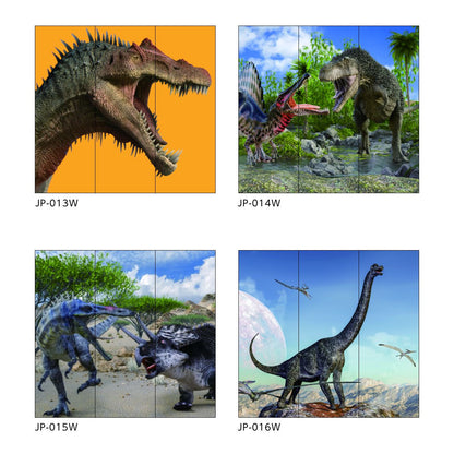 恐竜王国シリーズ T-REXとスピノザウルス カベ紙 92cm×262cm 3枚入り JP-014W  恐竜 古代 迫力 柄 和室 洋室 洋風 モダン インテリア