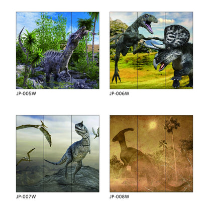Dinosaur Kingdom Series Silhouette All-over Pattern Wall Paper 92cm x 262cm 3 pieces JP-021W Dinosaur Ancient Powerful Pattern Japanese Room Western Room Western Style Modern Interior