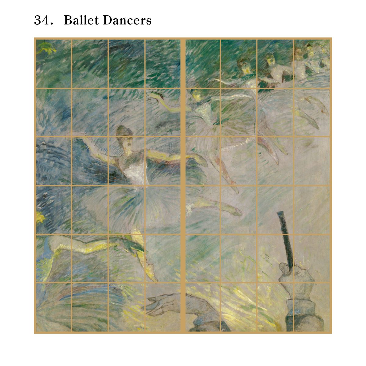 世界の名画 障子紙 ロートレック Ballet Dancers 2枚1組 水で貼るタイプ 幅91cm×長さ182cm 障子紙 アサヒペン WWA-034S