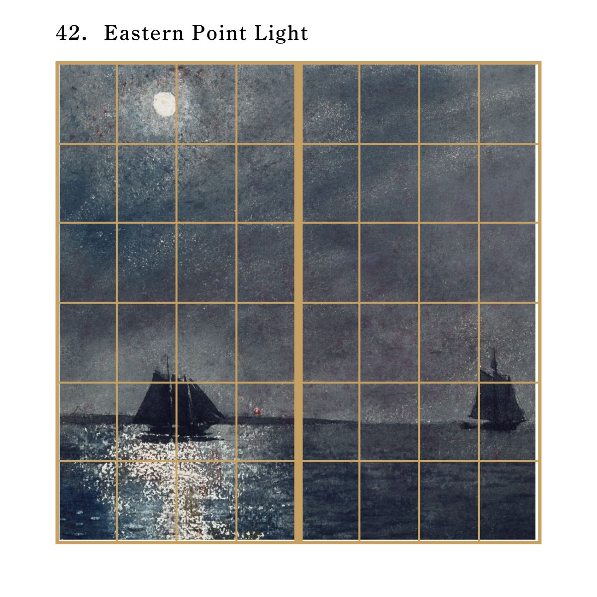 世界の名画 障子紙 ホーマー Eastern Point Light 2枚1組 水で貼るタイプ 幅91cm×長さ182cm 障子紙 アサヒペン WWA-042S