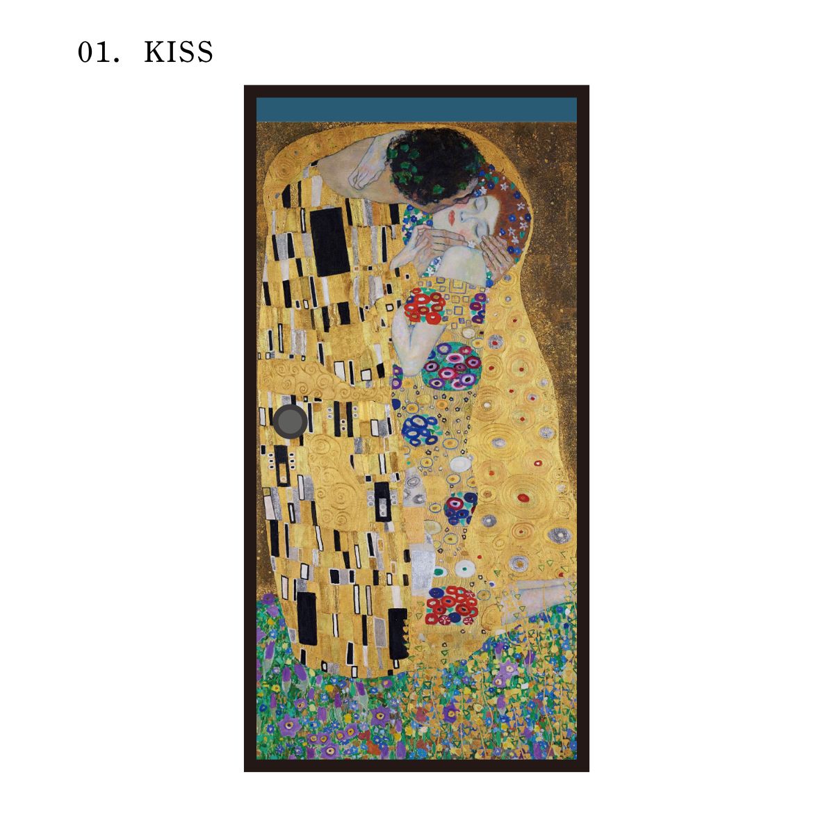 世界の名画 ふすま紙 グスタフ・クリムト KISS 1枚入り 水で貼るタイプ 幅91cm×長さ182cm 襖紙 アサヒペン WWA-001F