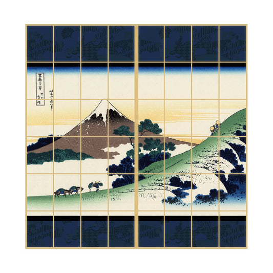 Shoji Paper Japanese Pattern Ukiyoe Katsushika Hokusai Koshu Inume Touge 2 Sheets 1 Set Glue Type Width 91cm x Length 182cm Shoji Shoji Paper Shoji Modern Asahipen JPK-040S