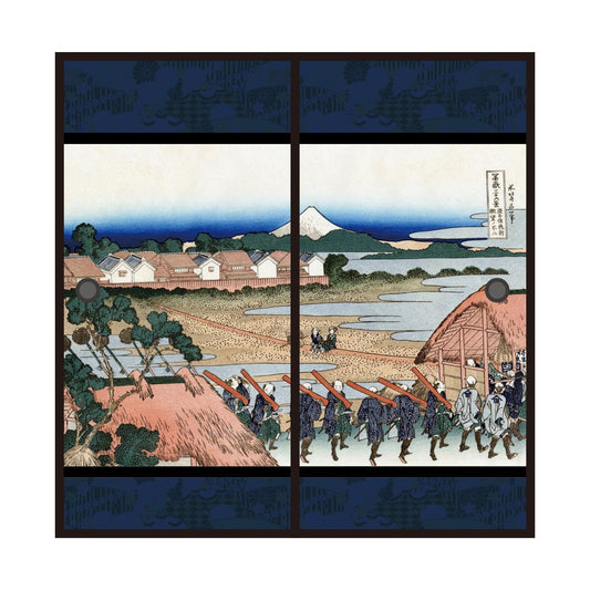 Ukiyo-e Fusuma Paper Katsushika Hokusai Yusenju Kagai Observation No Fuji 2 Sheets 1 Set Water Paste Type Width 91cm x Length 182cm Fusuma Paper Asahipen JPK-018F