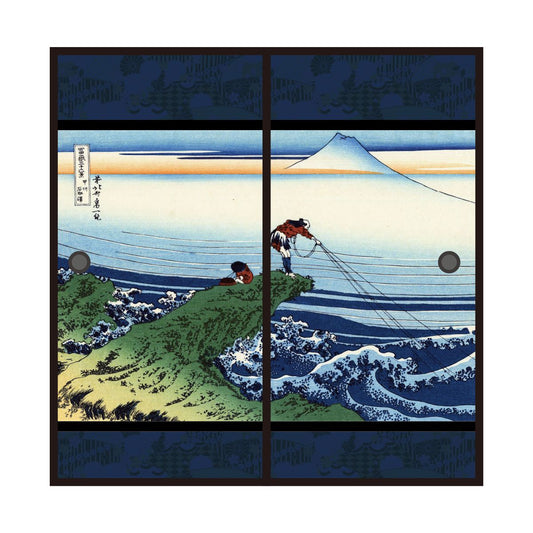 Ukiyo-e Fusuma Paper Katsushika Hokusai Koshu Ishibanzawa 2 Sheets 1 Set Water Paste Type Width 91cm x Length 182cm Fusuma Paper Asahipen JPK-044F