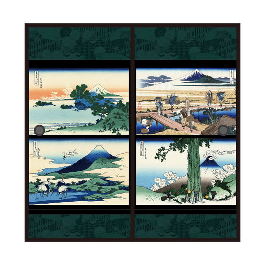 Ukiyo-e Fusuma Paper Katsushika Hokusai Soshu 2 Sheets 1 Set Water Paste Type Width 91cm x Length 182cm Fusuma Paper Asahipen JPK-047F