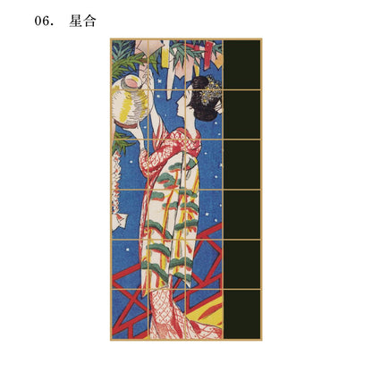 日本の名画 障子紙 竹久夢二 星合 1枚入り のりで貼るタイプ 幅91cm×長さ182cm しょうじ紙 アサヒペン JTY_006S