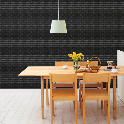Wallpaper Sticker with Glue Hagaseruno 65cm x 2.7m Black Tile Repair Cloth Peelable Wallpaper Remake Sheet Reupholstery DIY Stylish Adhesive Sheet HRL-030 Asahipen