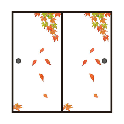 四季の草花ふすま紙 秋の葉 FL_03F 水で貼るタイプ 幅90cm×長さ180cm 1枚入り 襖紙 アサヒペン