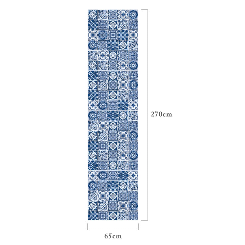 Wallpaper Sticker with Glue Hagaseruno 65cm x 2.7m Navy Random Tile Repair Cloth Peelable Wallpaper Remake Sheet Reupholstery DIY Stylish Adhesive Sheet HRL-006 Asahipen